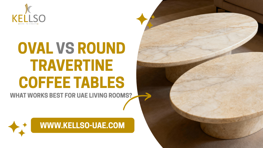 Oval vs Round Travertine Coffee Tables