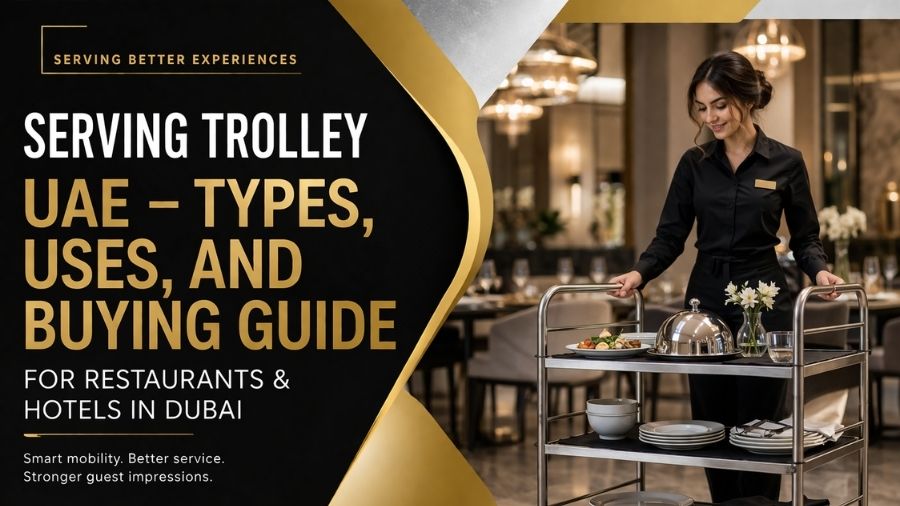Serving Trolley UAE – Types, Uses, And Buying Guide For Restaurants & Hotels In Dubai