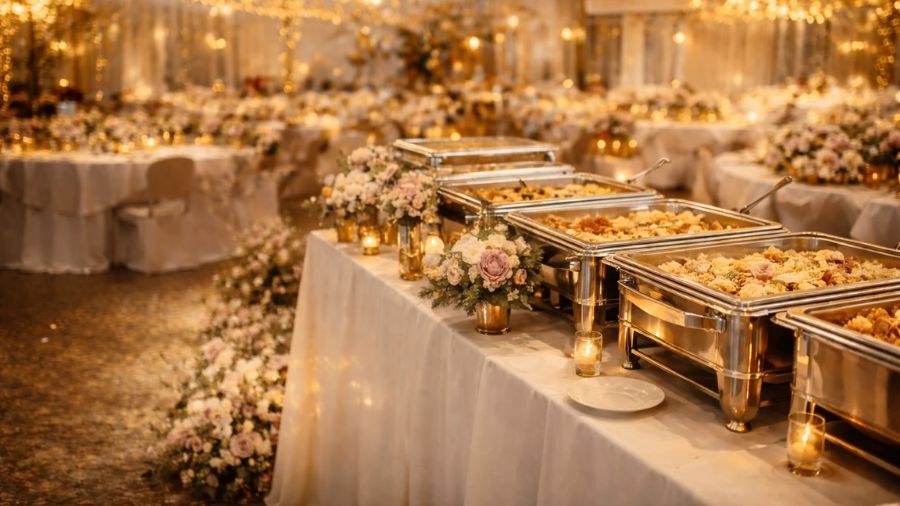 buffet setup 300 pax wedding