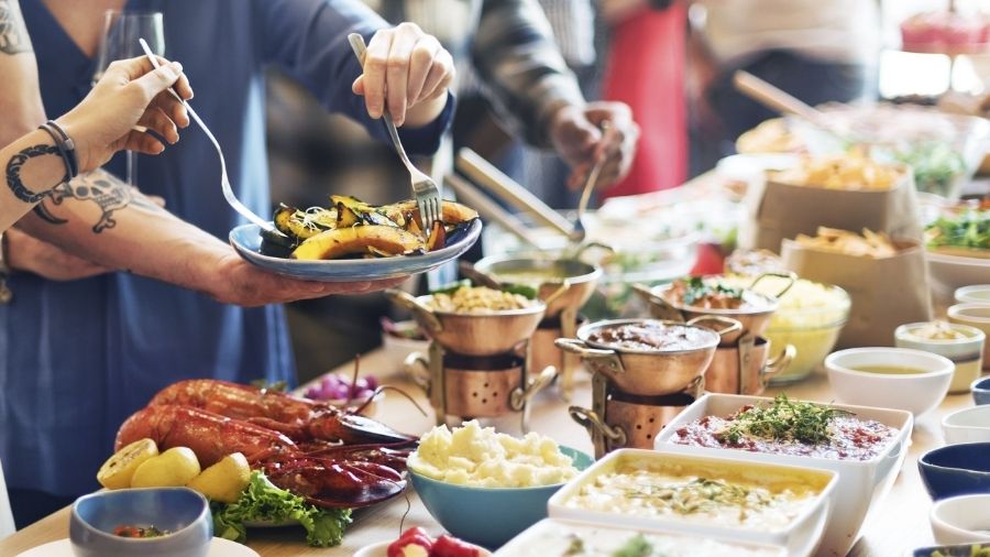 wedding buffet setup Dubai